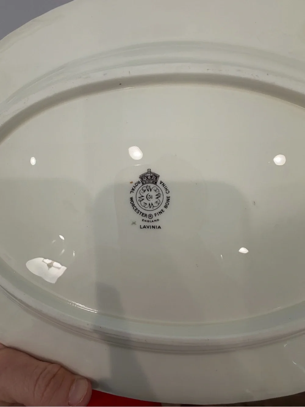 Vintage Royal Worcester oval serving platter fruits berries